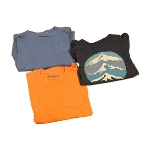 3 Pack Crewcuts J.Crew Boys Long Sleeve Jersey Cotton Tees Size XS 4-5